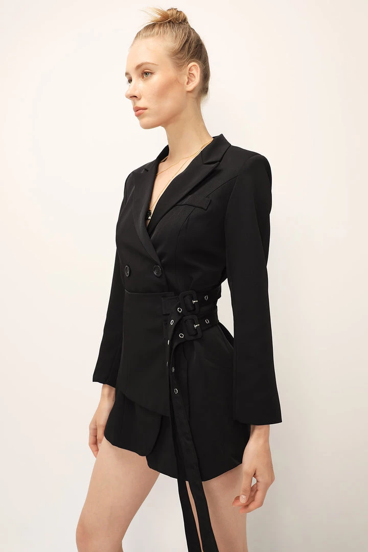 STORETS SALE Evelyn Wrap Belted Jacket Dress