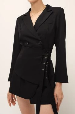 STORETS SALE Evelyn Wrap Belted Jacket Dress