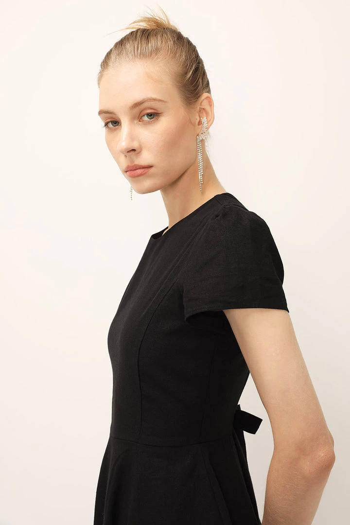 STORETS SALE CLOTHING Kelly Fit & Flare Linen Dress