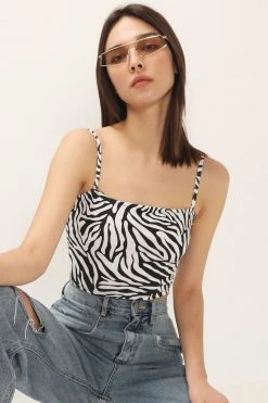 STORETS Sylvia Zebra Printed Cami Top CLOTHING