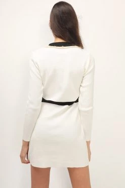 STORETS CLOTHING Hallie Contrast Trim Knit Dress