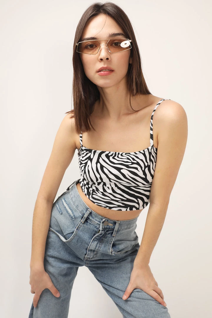 STORETS Sylvia Zebra Printed Cami Top CLOTHING