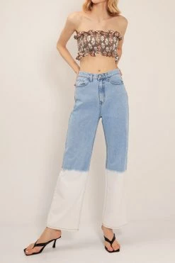 STORETS CLOTHING Alana Floral Smocked Tube Top