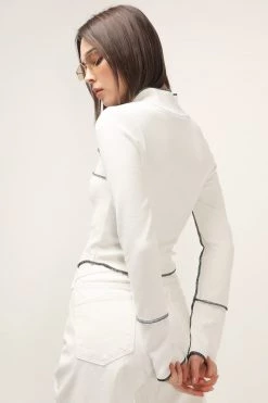 STORETS CLOTHING Rory Contrast Stitch Top