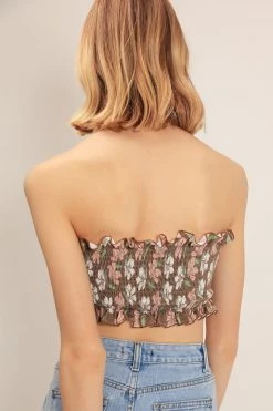 STORETS CLOTHING Alana Floral Smocked Tube Top
