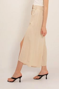 STORETS Nina Wide Leg Slit Pants