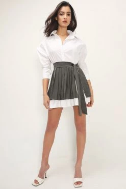 STORETS Bianca Shirt And Skirt Belt Set CLOTHING