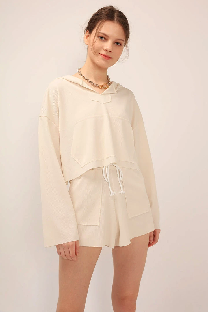 STORETS SALE Lucy Waffle Hoodie 2-Piece Set