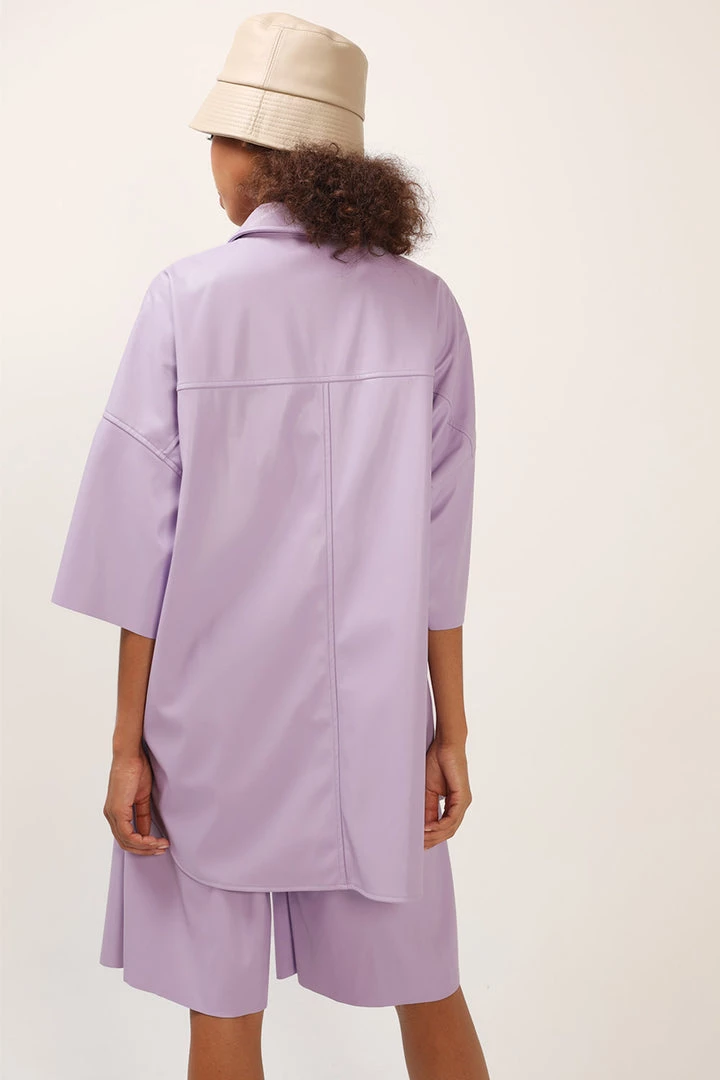 STORETS SALE CLOTHING Amy Pleather Shirt Jacket
