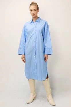 STORETS SALE Briella Striped Maxi Shirt Dress