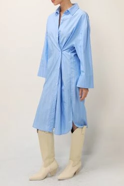 STORETS SALE Briella Striped Maxi Shirt Dress