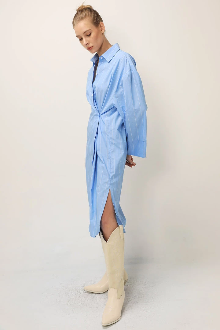 STORETS SALE Briella Striped Maxi Shirt Dress