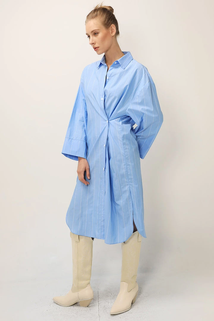 STORETS SALE Briella Striped Maxi Shirt Dress