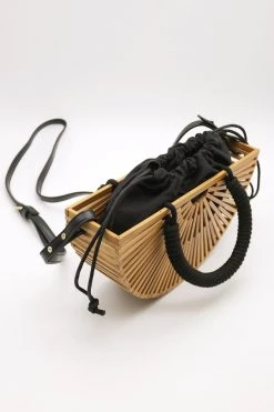 STORETS ACCESSORIES Bamboo Half Circle Bag