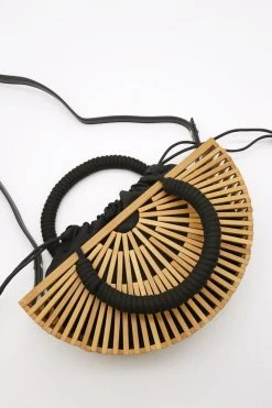 STORETS ACCESSORIES Bamboo Half Circle Bag