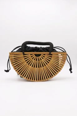 STORETS ACCESSORIES Bamboo Half Circle Bag