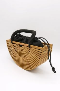 STORETS ACCESSORIES Bamboo Half Circle Bag