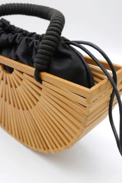 STORETS ACCESSORIES Bamboo Half Circle Bag