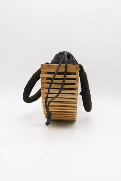 STORETS ACCESSORIES Bamboo Half Circle Bag