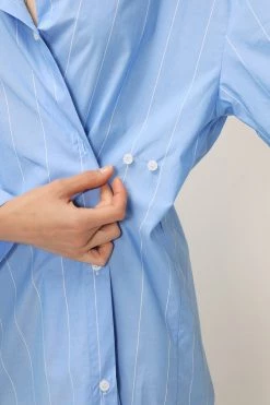 STORETS SALE Briella Striped Maxi Shirt Dress