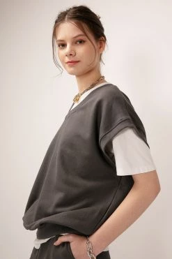 STORETS Kylie Oversized Sweat Vest CLOTHING