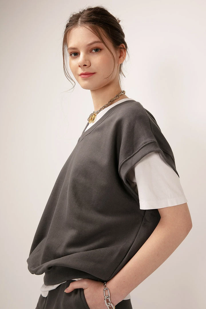 STORETS Kylie Oversized Sweat Vest CLOTHING