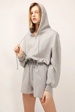STORETS Leslie Zip-Up Hoodie Romper CLOTHING
