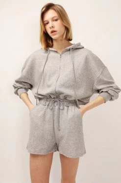 STORETS Leslie Zip-Up Hoodie Romper CLOTHING