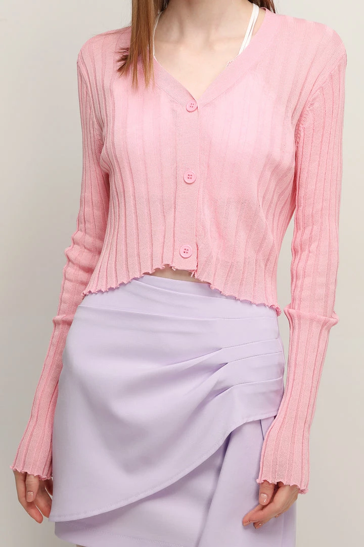 STORETS Ellie See-thru Cropped Cardigan CLOTHING