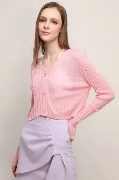 STORETS Ellie See-thru Cropped Cardigan CLOTHING