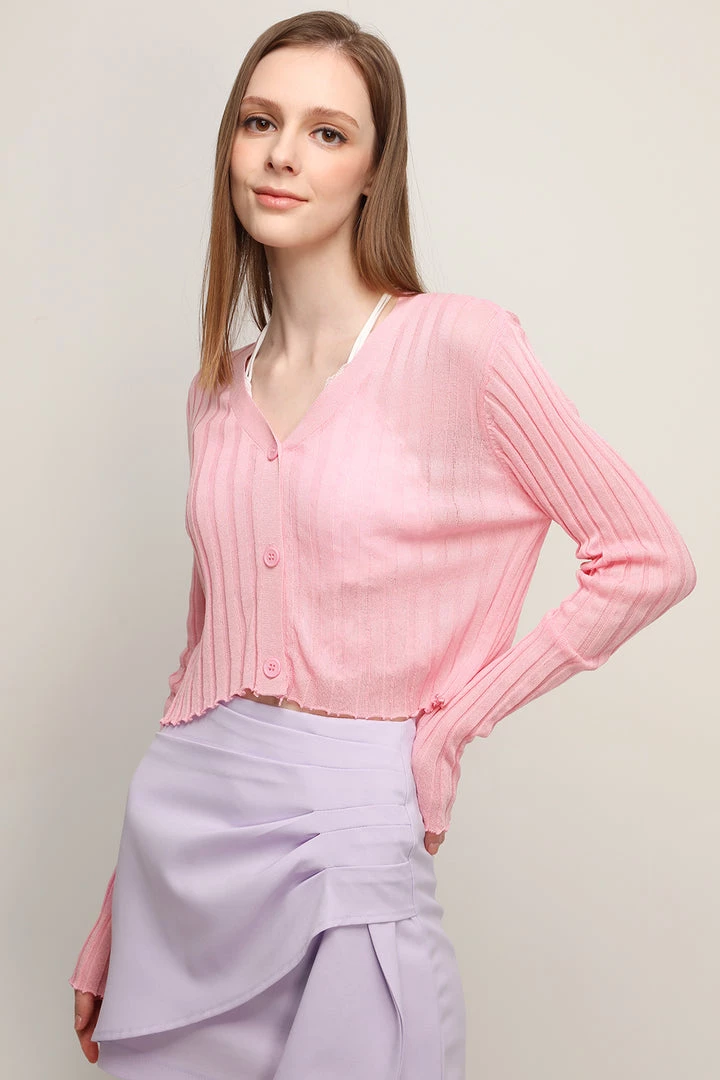 STORETS Ellie See-thru Cropped Cardigan CLOTHING