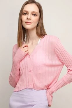 STORETS Ellie See-thru Cropped Cardigan CLOTHING