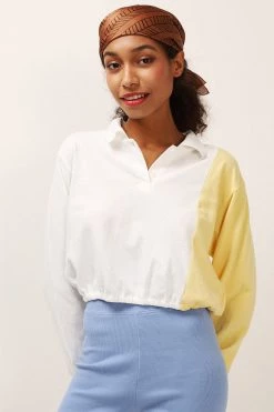 STORETS SALE Hazel Color Block Crop Shirt