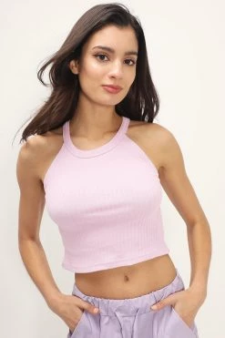 STORETS SALE Zuri Ribbed Halter Neck Top CLOTHING