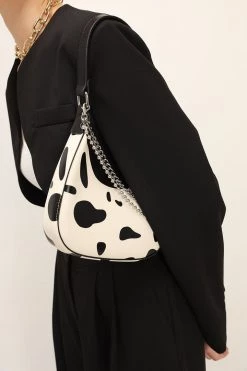STORETS ACCESSORIES Cow Printed Hobo Bag