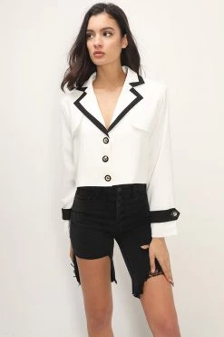 STORETS Elisa Contrast Trim Collar Jacket