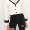 STORETS Elisa Contrast Trim Collar Jacket