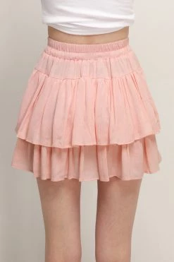 STORETS CLOTHING Melody Pleated Ruffle Skort