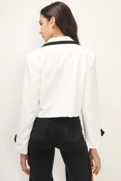 STORETS Elisa Contrast Trim Collar Jacket