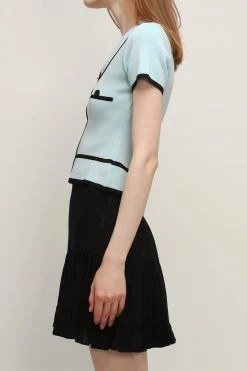 STORETS CLOTHING Bella Button-effect Knit Top