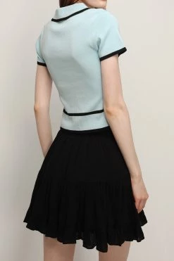 STORETS CLOTHING Bella Button-effect Knit Top