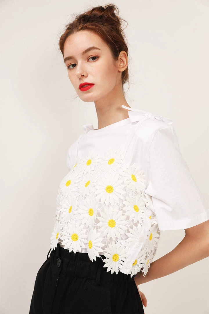 STORETS CLOTHING Mia Daisy Lace Crochet Top