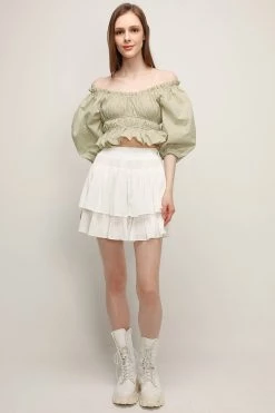 STORETS Melody Pleated Ruffle Skort CLOTHING