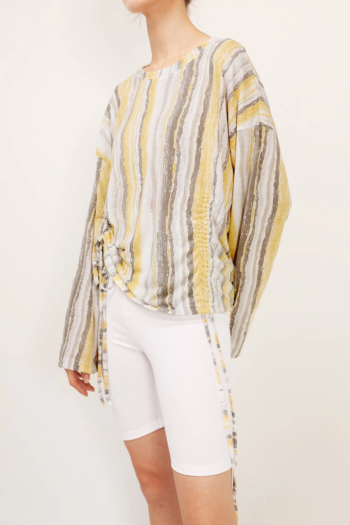 STORETS SALE Julie Striped Ruched Top CLOTHING