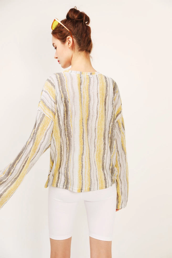 STORETS SALE Julie Striped Ruched Top CLOTHING