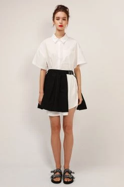 STORETS Ruby Shirt Dress And Overlay Skirt Set