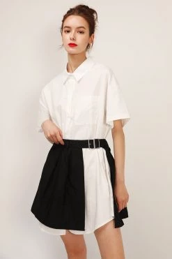 STORETS Ruby Shirt Dress And Overlay Skirt Set