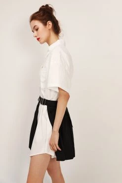 STORETS Ruby Shirt Dress And Overlay Skirt Set