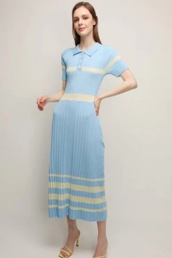 STORETS CLOTHING Mila Pleated Hem Maxi Dress
