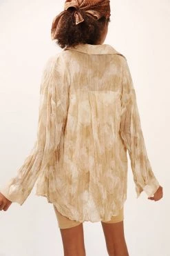 STORETS Skylar Sheer Crinkled Shirt